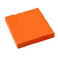 Amscan servetten oranje 33 x 33 cm 20 stuks - thumbnail
