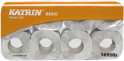 NORDVLIES toiletpapier "katrin basic toilet 250" toilet paper 2-ply 64 wheels