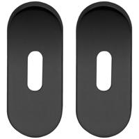 Sleutelrozet paar zwart ovaal rozet - thumbnail