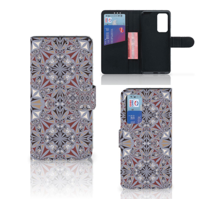 Huawei P40 Bookcase Flower Tiles Huawei P40 Bookcase Flower Tiles