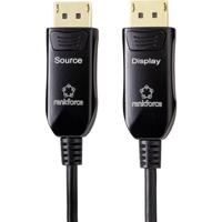 Renkforce Glasvezel / DisplayPort Aansluitkabel DisplayPort-stekker, DisplayPort-stekker 15.00 m Zwart UHD 8K @ 60 Hz, UHD 4K @ 120 Hz RF-4598018 - thumbnail