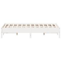 Bedframe massief grenenhout wit 160x200 cm - thumbnail