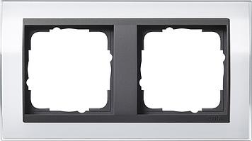 Gira Event Clear Zuiverwit / Antraciet 2-voudig