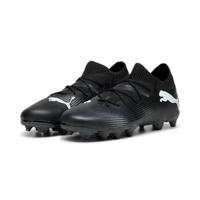 PUMA Future 7 Match Gras / Kunstgras Voetbalschoenen (MG) Kids Zwart Wit Donkergrijs - thumbnail