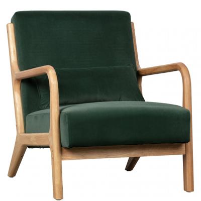WOOOD Fauteuil 'Mark' Velvet, kleur Groen