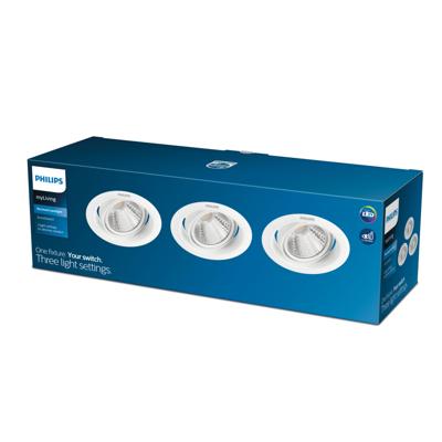 Philips Set van 3 inbouwspotsPomeron 7W - 2700K - 25806800