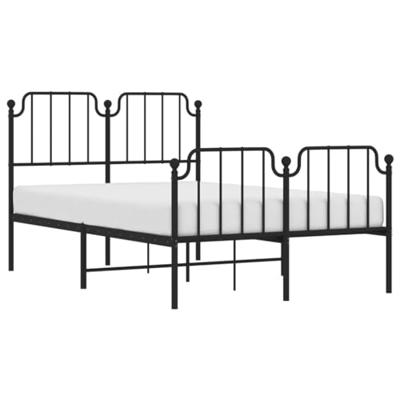 Bedframe met hoofd- en voeteneindemetaal zwart 120x200 cm Bedframe met hoofd- en voeteneindemetaal zwart 120x200 cm