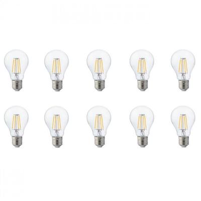 LED Filament Lampen 10-Pack E27 - 8W Warm Wit 2700K