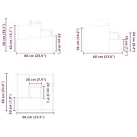 Tuin Bloempot Olijfgroen 60 x 60 x 50 cm Staal - thumbnail