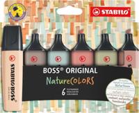 STABILO boss original - markeerstift - set 6 stuks - naturecolors - thumbnail