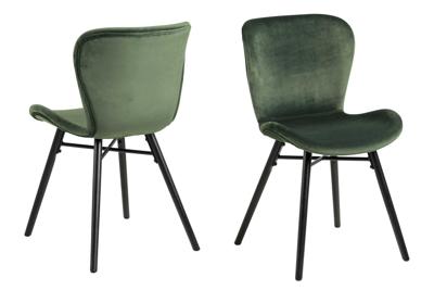 Bendt Eetkamerstoel 'Olle' Velvet, kleur Forest Green