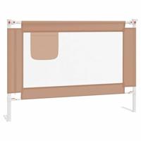 VidaXL Bedhekje peuter 90x25 cm stof taupe - thumbnail