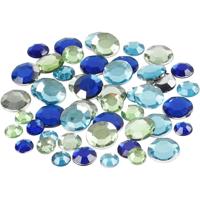 Creativ Company Strasstenen, rond, afm 6+9+12 mm, blauw/groen harmonie, 360 stuk/ 1 doos - thumbnail