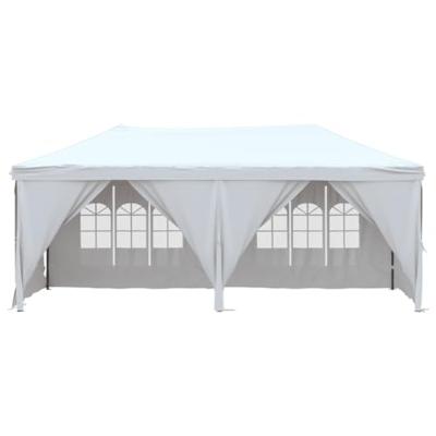 Partytent inklapbaar met zijwanden 3x6 m wit Partytent inklapbaar met zijwanden 3x6 m wit