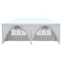 Partytent inklapbaar met zijwanden 3x6 m wit - thumbnail