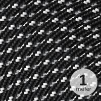 Strijkijzersnoer 3-aderig per meter zwart/wit - thumbnail