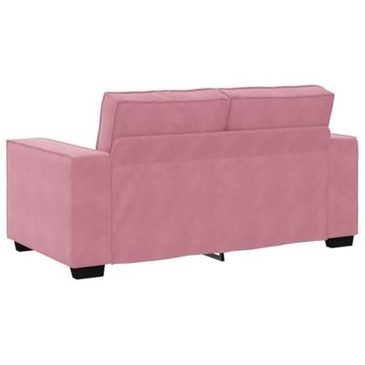 Tweezitsbank 120 cm fluweel roze - thumbnail