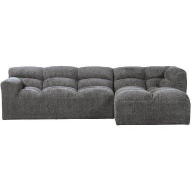 Hoekbank Tibas rechts - stof Raven - grijs - Leen Bakker