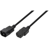 S-Conn Apparaat (koud) Aansluitkabel [1x Apparaatstekker, male C14 - 1x Apparaatstekker, female C13 10A] 1.80 m Zwart - thumbnail