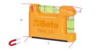 Beta Zak waterpas met magnetisch V vormige behuizing vervaardigd uit geprofileerd aluminium 2 onbreekbare libellen Nauwkeurigheid: 1mm/m 1695XS - - thumbnail