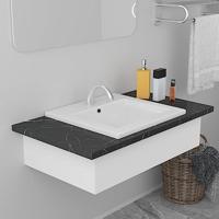 VidaXL Inbouwwastafel 42x39x18 cm keramiek wit - thumbnail