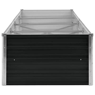 VidaXL Plantenbak verhoogd 320x80x45 cm gegalvaniseerd staal antraciet