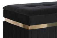 Kruk DKD Home Decor Zwart Gouden Groen Donker grijs Hout MDF 70 x 40 x 43 cm - thumbnail