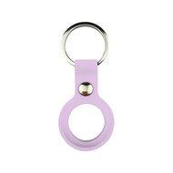 AirTag case liquid series - siliconen hoesje met ring - licht paars - thumbnail