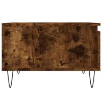 Salontafel 55x55x36,5 cm bewerkt hout gerookt eikenkleurig - thumbnail