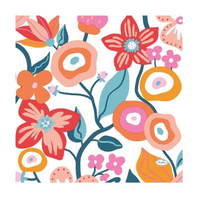 Duni servetten vibrant bloom 33cm
