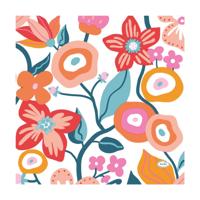 Duni servetten vibrant bloom 33cm - thumbnail