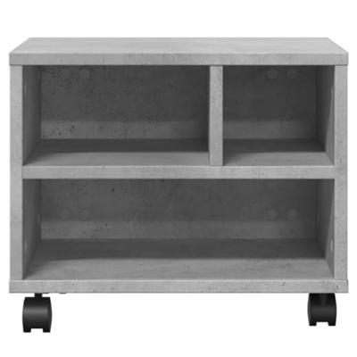 VidaXL Printerkastje met wielen 41x32x34,5 cm betongrijs VidaXL Printerkastje met wielen 41x32x34,5 cm betongrijs