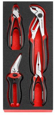 Facom module foam 4 tangen + diagonale zijkniptang - MODM.CPE2A