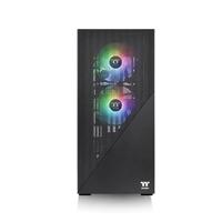 Thermaltake CA-1S4-00M1WN-00 Midi-tower PC-behuizing Zwart 3 voorgeïnstalleerde LED-ventilators, LCS-compatibel, Zijvenster, Geschikt voor DIY-waterkoeling, - thumbnail