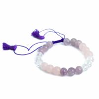 Edelsteen Armband Gouden Driehoek - 8 mm - thumbnail