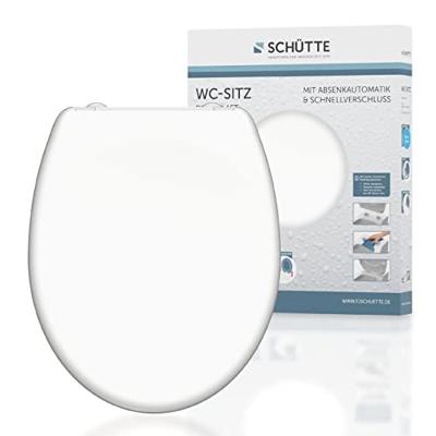 Toiletzitting Schutte White Duroplast Met Soft Close En Quick Release Wit - thumbnail