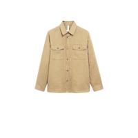 Mango Man regular fit overhemd lichtbeige - thumbnail