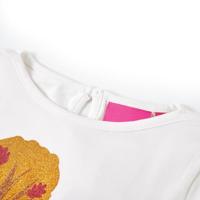 Kindershirt met lange mouwen berenprint 128 ecru - thumbnail