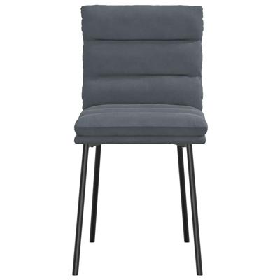 Eetkamerstoelen 4 st fluweel donkergrijs Eetkamerstoelen 4 st fluweel donkergrijs
