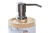 Zeepdispenser DKD Home Decor Marmer Wit Natuurlijk Hars Natuurlijk rubber Plastic - thumbnail