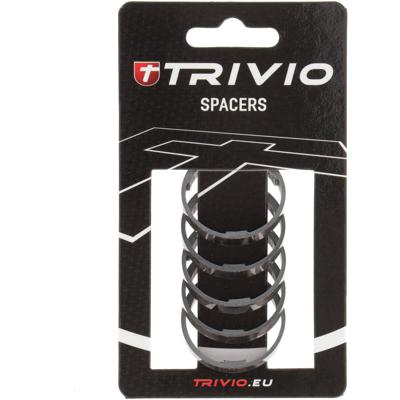 Trivio - spacer 5mm 1 1/8" aluminium zwart - 5 stuks