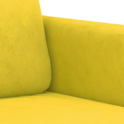 2-delige Loungeset met kussens fluweel geel - thumbnail