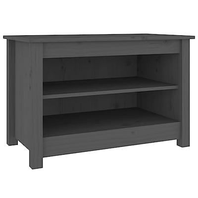 VidaXL Schoenenbank 70x38x45,5 cm massief grenenhout grijs