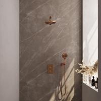 Brauer Copper Edition Thermostatische Regendoucheset Inbouw - Hoofddouche 20 cm - Rechte Wandarm - 3 Weg - Handdouche 3 Standen - Doucheslang - Wandaansluitbocht - thumbnail