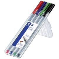 Staedtler fineliner Triplus geassorteerde kleuren, opstelbare box met 4 stuks - thumbnail