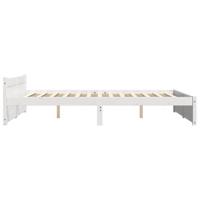 Bedframe massief hout wit 160x200 cm - thumbnail