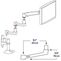 Ergotron LX verlengstuk, zwart - thumbnail