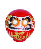 Japanse Daruma Pop - Rode Daruma Gelukspop - 25cm - thumbnail