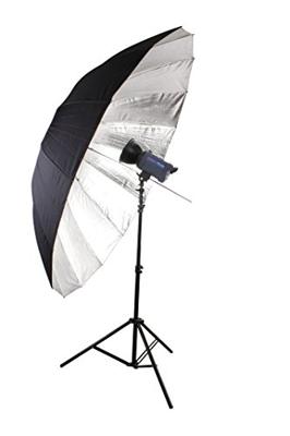 BRESSER SM-09 Jumbo Paraplu zilver/zwart 180 cm