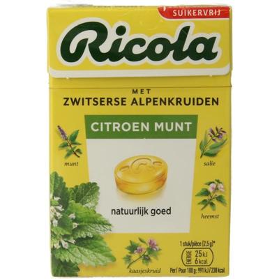 Ricola LemonMint Kruidenpastilles Suikervrij